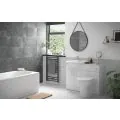 Vasca Idro 500mm WC Unit & BTW Pan Pack - White Gloss - 2