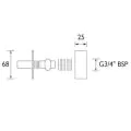 Bristan Wall Mount Fixing Kit WMNT10 C - 2