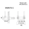 Bristan Recessed Wall Mount Fixing Kit WMNT9 C - 1