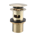 Bristan Round Clicker Basin Waste Slotted Brushed Brass W BASIN04 BB - 0