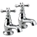 Bristan Colonial Bath Taps Chrome (Pair) K 3/4 C - 0