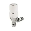 Danfoss RAS-D2 Thermostatic Rad Valve 8/10/15mm White (Angled) - 0