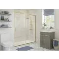 Envy Element 1200mm Sliding Door - Brushed Brass - 0