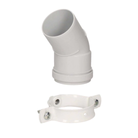 Vaillant Variable Termination Kit 45 Degree Elbow White 0020219552