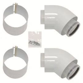 Vaillant 45 Degree Flue Elbow (Pair) 303911