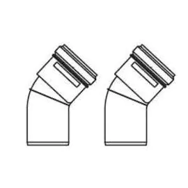 Vaillant VTK 45 Degree Plume Elbow x2 (White)