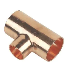 22mm x 22mm x 15mm End-Feed Copper Tee (Bag Of 25)