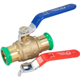 Pegasus Pressfit Lever Ball Valve (Water) Blue & Red Handle 28mm 435017