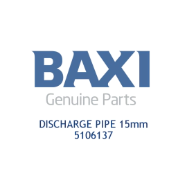 Potterton 5106137 Discharge Pipe 15Mm