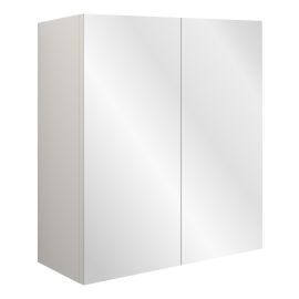 Vasca Bordo 600mm Mirrored Wall Unit - Matt White (Grey Cab) 