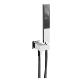 Abode Euphoria Square Wall Outlet Handset & Bracket Set - Chrome AB24532
