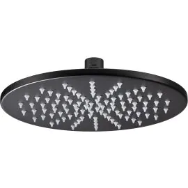 Abode Euphoria 225x225x8mm Circular Showerhead - Matt Black AB2484
