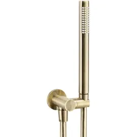 Abode Euphoria Circular Wall Outlet Handset & Bracket Set - Antique Brass AB2728