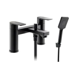 Abode Aquip Deck Mounted Bath Shower Mixer Matt Black AB2834