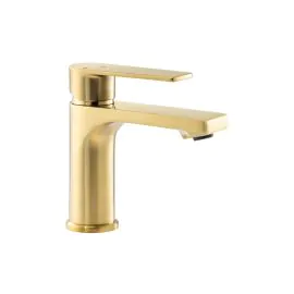 Abode Aquip Basin Mixer Brushed Brass AB2840