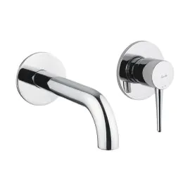 Abode Chao Wall Mounted 2-Hole Bath Mixer Chrome AB4046