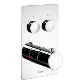 Abode Uno Concealed Push Button Shower (2 Exit) - Chrome AB4600