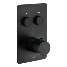Abode Uno Concealed Push Button Shower (2 Exit) - Matt Black AB4601