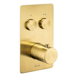 Abode Uno Concealed Push Button Shower (2 Exit) - Brushed Brass AB4602