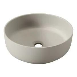 Abode Cava 375mm Round Basin - Pebble Grey ABB1006