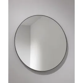 Abode Mayar 600mm Round Mirror - Matt Black ABM1002