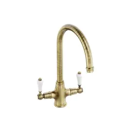 Abode Ludlow Monobloc Mixer Tap Antique Brass AT1028