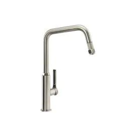 Abode Hex Single Lever Mixer Tap w/Pull Out Brushed Nickel AT2088 (1 LEFT)