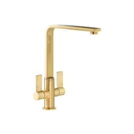 Abode Quantic Monobloc Kitchen Mixer Tap Brushed Brass AT2182