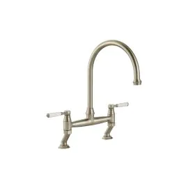 Abode Oxbury Bridge Mixer Tap Brushed Nickel AT2224