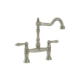 Abode Mayenne Bridge Mixer Tap Brushed Nickel AT2233