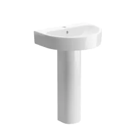 Vasca Milan 555x430mm 1TH Basin & Full Pedestal