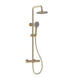 Bristan Buzz Thermostatic Bar Shower Brushed Brass BUZ SHXDIVCTFF BB 