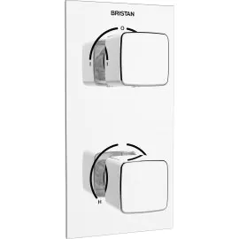 Bristan Cobalt Thermostatic Recessed Dual Control Shower Valve with Integral Two Outlet Diverter COB SHCDIV C