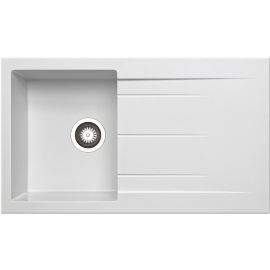 Prima+ Compact Granite 1B & Drainer Inset Sink White CPR345