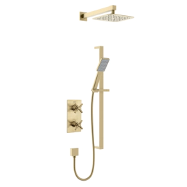 Bristan Cruzar Concealed Thermostatic Shower Pack Brushed Brass CRU BB SHWR PK
