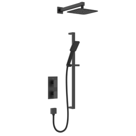 Bristan Delgado Black Concealed Dual Control Shower Pack DELGADO BLK SHWR PK