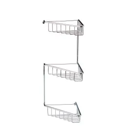 Vasca Angolo 3-Tier Corner Shower Caddy - Chrome