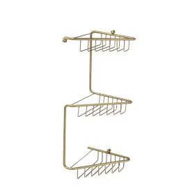 Vasca Angolo 3-Tier Corner Shower Caddy - Brushed Brass