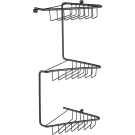 Vasca Angolo 3-Tier Corner Shower Caddy - Black