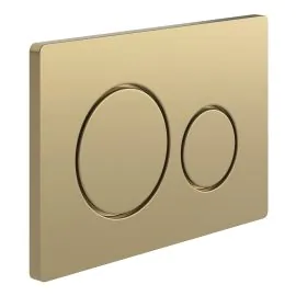 Vasca Round Push Button Flushplate - Brushed Bronze