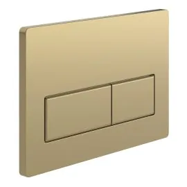 Vasca Rectangle Push Button Flushplate - Brushed Bronze