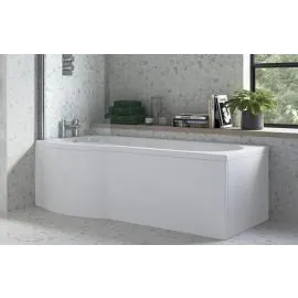 Vasca 1700mm P Shape Front Bath Panel - White