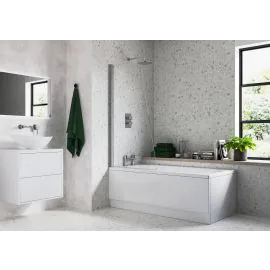 Vasca 800x1400mm Sail Bath Screen (6mm) - Chrome