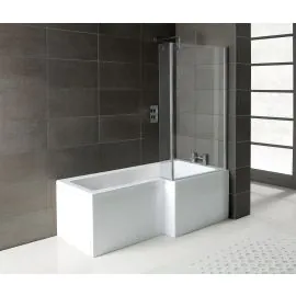 Vasca L-Shape 1700x700-850x410mm 0TH Shower Bath  Panel & Screen (RH)