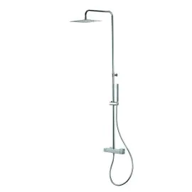 Vema Thermostatic Square Bar Valve w/Fixed Head & Riser - Chrome DICM0466