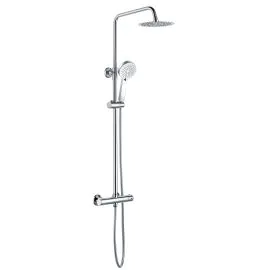 Vasca Round Thermostatic Bar Mixer w/Riser Kit - Chrome