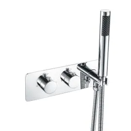 Vasca Ziti Thermostatic Two Outlet Shower Valve w/Handset - Chrome