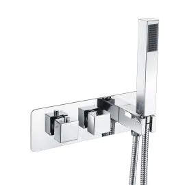 Vasca Rivoli Thermostatic Two Outlet Shower Valve w/Handset - Chrome