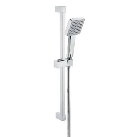 Vasca Cosmo Square Slider Rail Kit & Single Mode Handset - Chrome