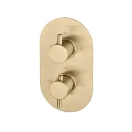 Vasca Two Outlet Shower Valve - Brushed Brass
